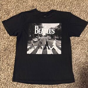 Hybrid Apparel Black Beatles Graphic Tee Mens Medium